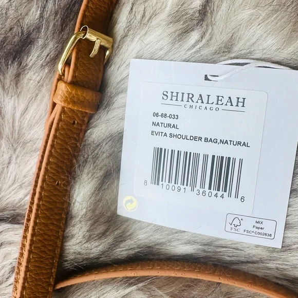 Shiraleah Chicago Mini Cream and Tan Crossbody Bag with Woven Design - Picture 7 of 7